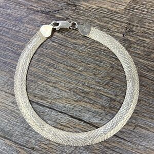 Sterling Silver 925 Herringbone Bracelet
